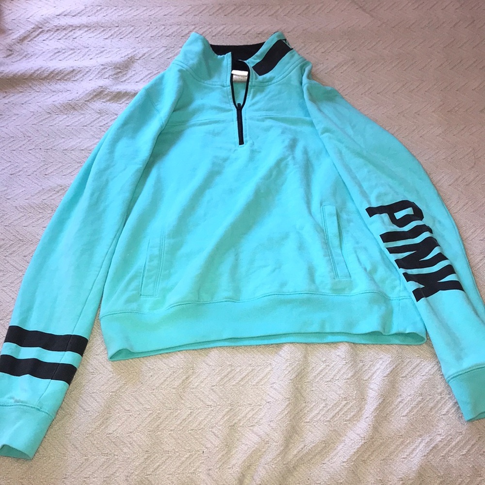 VS pink 3/4 zip pullover